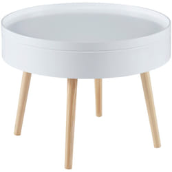 Tavolino con piano smontabile 45 x 60 cm bianco