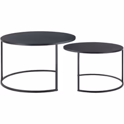 Set di 2 tavolini Con il loro design senza tempo, questi tavolini si adattano perfettamente a qualsiasi soggiorno. Descrizion ...