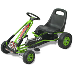 Helloshop26 - Kart a pedali da 96 cm con sedile regolabile verde