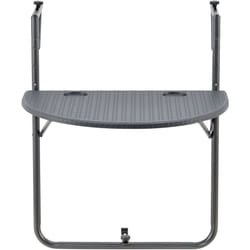 Tavolino sospeso da balcone Cicala pieghevole e regolabile in altezza 83,5 x 60 x 64 cm