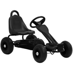 Helloshop26 - Kart a pedali con pneumatici 90 x 50 x 51 cm ferro e plastica nera