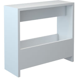 Helloshop26 - Tavolino rettangolare con portariviste 60 x 55 x 20 cm bianco