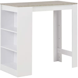 Helloshop26 - Tavolo alto da bistrot con ripiano bianco 110 cm