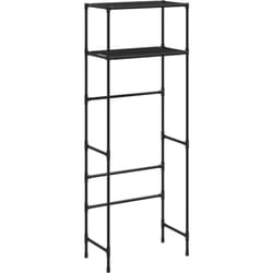 Helloshop26 - Portaoggetti a 2 livelli sul wc 53,5 x 28 x 143 cm nero
