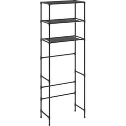 Helloshop26 - Portaoggetti per wc a 3 livelli 53 x 28 x 169 cm nero