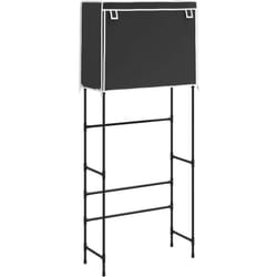 Rastrelliera portaoggetti a 2 livelli per lavatrice 71 x 29,5 x 170,5 cm ferro nero