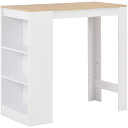 Helloshop26 - Tavolo alto da bistrot con ripiano bianco 110 cm