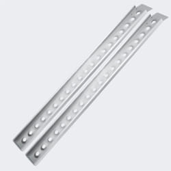 Helloshop26 - Set di 2 rampe di carico pieghevoli multiuso in alluminio con binario di collisione 192 cm fino a 364 kg di colore grigio