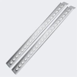 Set di 2 rampe di carico pieghevoli multiuso in alluminio con binario di collisione 160 cm fino a 364 kg di colore grigio