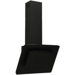 Helloshop26 - Cappa a parete da 60 cm in acciaio inox e vetro temperato nero