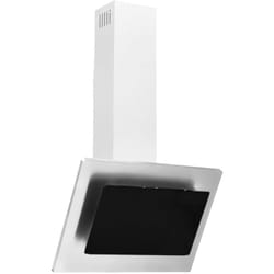Helloshop26 - Cappa a parete 60 x 31 x (78-108) cm in acciaio inox e vetro temperato silver