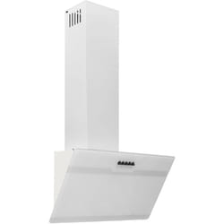 Helloshop26 - Cappa a parete 60 cm in acciaio e vetro temperato bianco