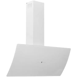 Helloshop26 - Cappa a parete 90 cm in acciaio e vetro temperato bianco