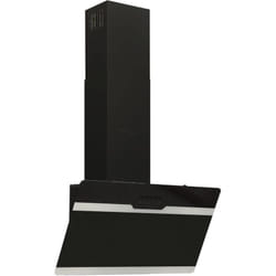 Helloshop26 - Cappa a parete 60 cm in acciaio e vetro temperato nero