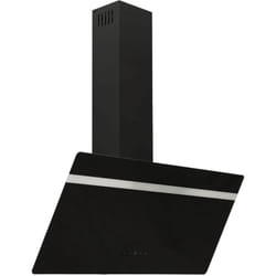 Helloshop26 - Cappa a parete 90 cm in acciaio e vetro temperato nero