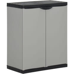 Helloshop26 - Mobile per rifiuti da giardino 68 x 40 x 85 cm pp grigio e nero