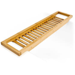 Vasca portaoggetti da bagno a ponte in legno di bambù 64 cm