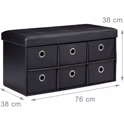 Questo pouf contenitore sintetico ti consente sia di sederti che di riporre oggetti. Lo sgabello ha un coperchio e 6 vani por ...