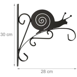 Helloshop26 - Gancio da parete per piante da giardinaggio in metallo, vaso da fiori, decorazione da giardino
