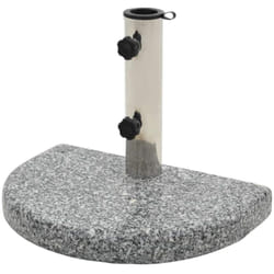 Base per ombrellone in granito a semicerchio da 10 kg grigio