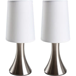 Helloshop26 - Set di 2 lampade da comodino touch 3 intensità Illuminazione per camera da letto Lampada da tavolo Lampada da lettura moderna con