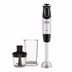Tefal HB6598, Frullatore ad immersione, 0,8 L, Funzione PULSE, 1000 W, Nero, Acciaio inox