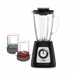 Tefal BlendForce II BL4388, Frullatore da tavolo, 1,25 L, Funzione PULSE, Tritaghiaccio, 800 W, Nero, Acciaio spazzolato