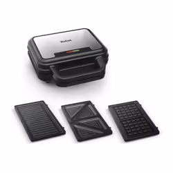 Tefal UltraCompact 3in1 SW383D10, Nero, Acciaio inox, Quadrato, Coperchio incernieriato, 700 W, 230 mm, 230 mm