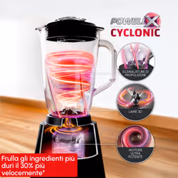 Moulinex Blendforce, Frullatore, 800 W, Miscelazione Rapida e Omogenea, Vaso in Vetro da 1.9L - Vista aggiuntiva 3
