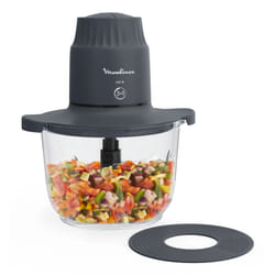 Moulinex Choppeo Tritatutto con Recipiente in Vetro, Capacità di 1 L, Vetro Borosilicato