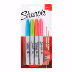 Sharpie 2065403, Blu, Verde, Arancione, Rosa, Fibre tip, Fine, 1 mm, Ceramica, Tessuto, Pelle, Carta, Plastica, Blister