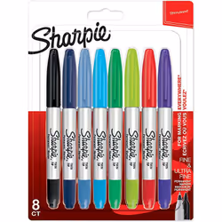 Sharpie 2065409, Multicolore, Fine/Ultra Fine, AP, Ceramica, Tessuto, Pelle, Metallo, Carta, Plastica, Blister, 8 pz