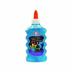 Elmer's Kit colla glitterata viola e blu e 2 flaconi di liquido magico