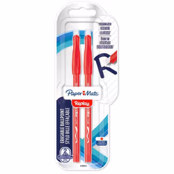Papermate Replay, Fermaglio, Penna a sfera, Rosso, 2 pz, Medio