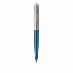 Parker 51, Fermaglio, Penna a sfera retrattile girevole, Ricaricabile, Nero, 1 pz, Medio