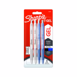 Sharpie 2162647, Penna in gel retrattile, Nero, Blu, Cotton pearl, Blu, Bianco, Rotondo, 0,7 mm, 4 pz
