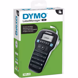 Marker LM 160 - Con tastiera QWERTY - Ampio display LC - Taglierina e tendinastro automatici - 6 dimensioni di carattere. 8 s ...