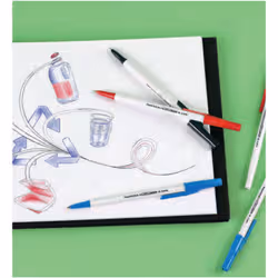 Papermate Kilometrico Recycled Nero, Blu, Rosso Penna a sfera Medio 8 pz - Vista aggiuntiva 2