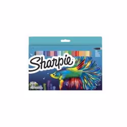 Sharpie Pennarelli indelebili Special Edition Fish Fine 18 pezzi, Punta sottile, Multicolore, 1 mm, Scatola, 18 pz