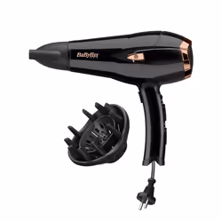 BaByliss Cordkeeper 2000, dC, 26,3 m/s, 95 m³/h, Nero, Rose Gold, Monocromatico, 1,95 m