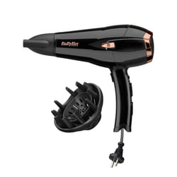 BaByliss Cordkeeper 2000 asciuga capelli 2000 W Nero, Rose Gold