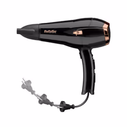 BaByliss Cordkeeper 2000 asciuga capelli 2000 W Nero, Rose Gold