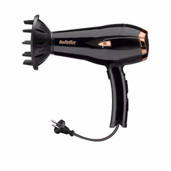 BaByliss Cordkeeper 2000 asciuga capelli 2000 W Nero, Rose Gold