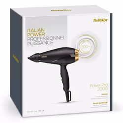 BaByliss 6704E asciuga capelli 2000 W Nero, Oro