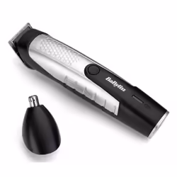 BaByliss Regolabarba T821E, Nero, Argento, 0,5 mm, 1 cm, Orecchio, Testina, Baffi, Naso, Batteria, 80 min