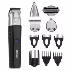 BaByliss MT812E, Nero, Acciaio inox, 0,4 mm, 1 cm, Orecchio, Naso, Acciaio inox, Batteria