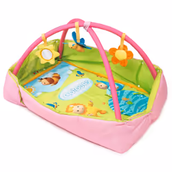 Smoby 110216, Tappetino da gioco per bambino, Arco giocattolo, Verde, Rosa
