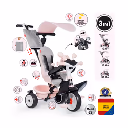 Smoby Baby Driver triciclo Bambini Spinta - Vista aggiuntiva 2