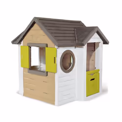 Smoby Mein neues Haus, Casetta per bambini da pavimento, 1 porta/porte, Marrone, Verde, Bianco