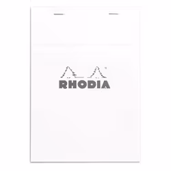 Rhodia N°16, Monocromatico, Bianco, A5, 80 fogli, 80 g/m², Carta quadrettata